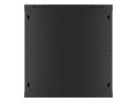 Szafa instalacyjna wisząca 19 12U 600X450mm czarna (drzwi szklane)