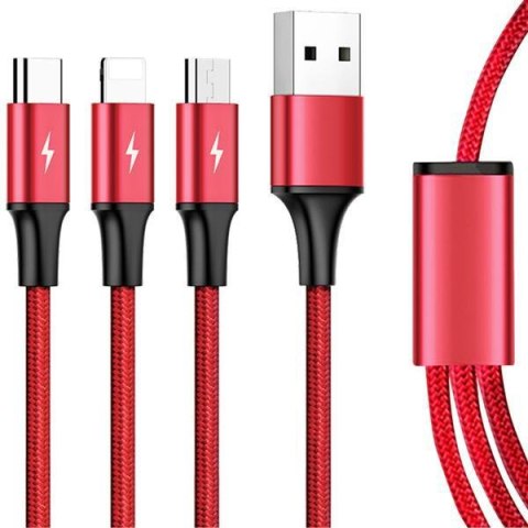 Unitek 3-in-1 USB Kabel ładujący C4049RD Unitek 3-in-1 USB Kabel ładujący C4049RD