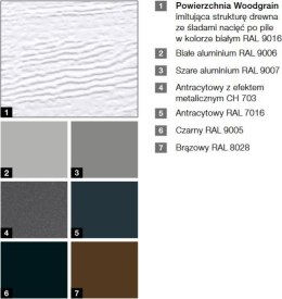 Brama garażowa segmentowa Renomatic/Hormann z napędem Supramatic E i szyną FS10-K - przetłoczenia M Woodgrain. Wymiar 5000x2250m