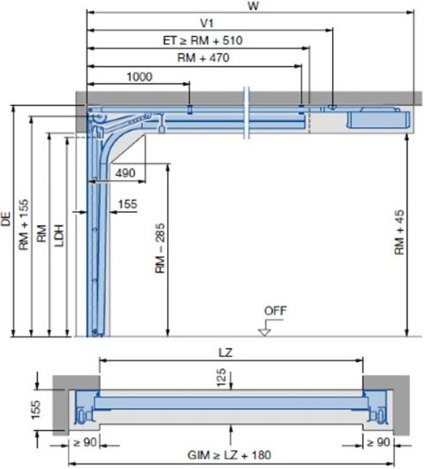 Brama garażowa segmentowa Renomatic/Hormann z napędem Supramatic E i szyną FS10-K - przetłoczenia M Woodgrain. Wymiar 5000x2250m Brama garażowa segmentowa Renomatic/Hormann z napędem Supramatic E i szyną FS10-K - przetłoczenia M Woodgrain. Wymiar 5000x2250m
