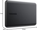 Dysk Zewnętrzny TOSHIBA CANVIO BASICS 2.5inch 1TB External HDD USB 3.2 Gen 1 black
