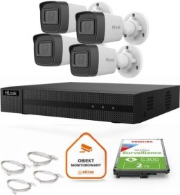 Zestaw do monitoringu Hilook 4 kamery IP IPCAM-B4-P 4MP 2.8mm