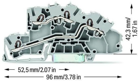 Złączka szynowa WAGO 2‑piętrowa 2,5mm2 L/L szara 2003‑7642 TOPJOBS 1szt Złączka szynowa WAGO 2‑piętrowa 2,5mm2 L/L szara 2003‑7642 TOPJOBS 1szt