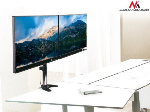 Uchwyt biurkowy do dwóch monitorów LCD MC-714 13-27" 8kg aluminiowy Uchwyt biurkowy do dwóch monitorów LCD MC-714 13-27" 8kg aluminiowy