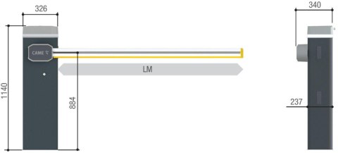 Szlaban CAME GARD GT4 - zestaw do 4 metrów Szlaban CAME GARD GT4 - zestaw do 4 metrów