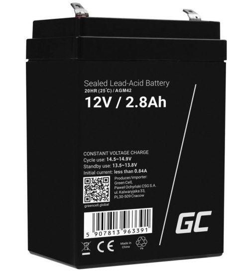 Akumulator AGM VRLA 12V 2.8Ah