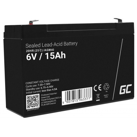 Akumulator AGM VRLA 6V 15Ah