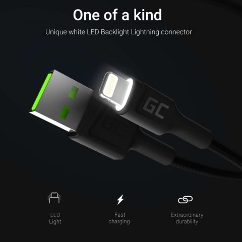 Kabel zestaw 3x GC Ray USB - Lightning 200 cm, LED Kabel zestaw 3x GC Ray USB - Lightning 200 cm, LED
