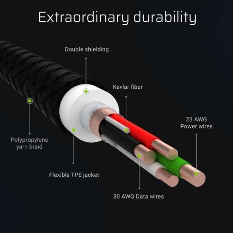 Kabel zestaw 3x GC Ray USB - Lightning 200 cm, LED Kabel zestaw 3x GC Ray USB - Lightning 200 cm, LED