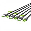 Kabel zestaw 3x GC Ray USB - USB-C 120 cm, LED