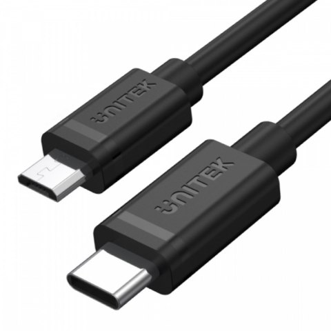 Kabel USB TYP-C DO microUSB 2.0; 1m; Y-C473BK Kabel USB TYP-C DO microUSB 2.0; 1m; Y-C473BK