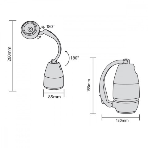 Lampa LED 3w1 latarka kempingowa biurkowa MCE294 Lampa LED 3w1 latarka kempingowa biurkowa MCE294
