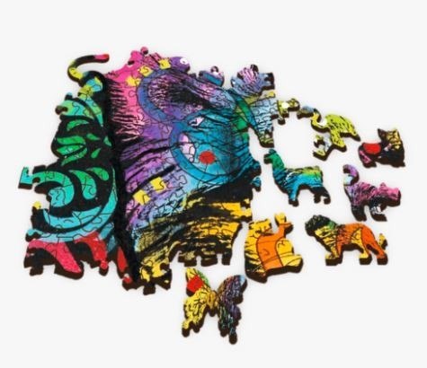 Puzzle drewniane 500 elementów Kolorowy szczeniak Puzzle drewniane 500 elementów Kolorowy szczeniak