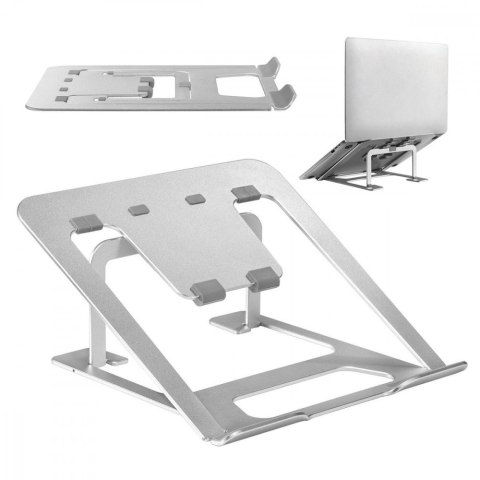 Podstawka pod laptop aluminiowa Ergo Office ER-416S Srebrna