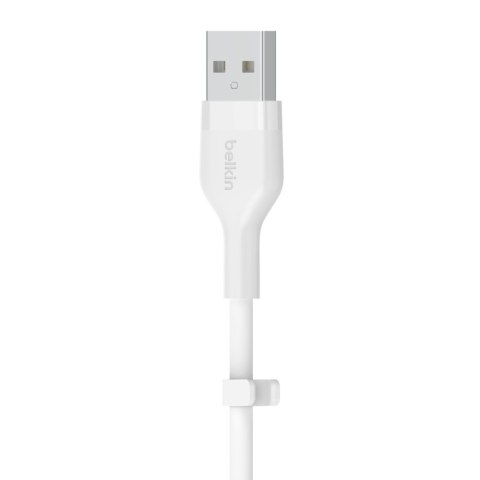 Kabel BoostCharge USB-A do USB-C silikonowy 1m, biały Kabel BoostCharge USB-A do USB-C silikonowy 1m, biały
