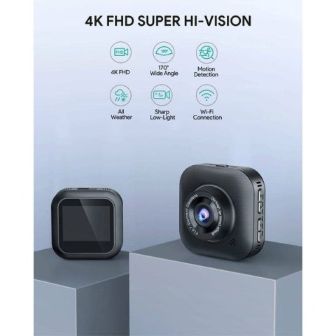 DRS1 kamera samochodowa Rejestrator 4K | 3840x2160@30p | 170° | microSD | 2" LED DRS1 kamera samochodowa Rejestrator 4K | 3840x2160@30p | 170° | microSD | 2" LED
