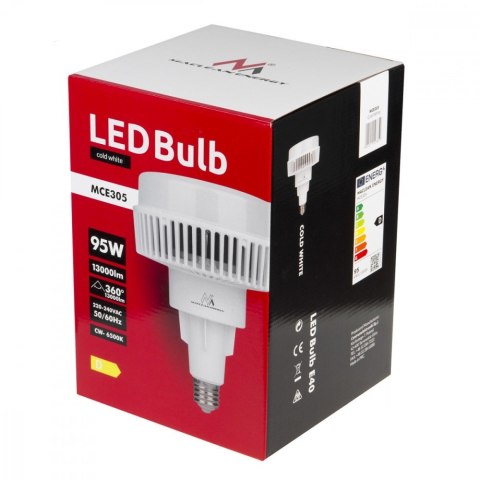 Żarówka LED E40 95W 230V Zimna biała 6500K 13000LM MCE305 CW Żarówka LED E40 95W 230V Zimna biała 6500K 13000LM MCE305 CW
