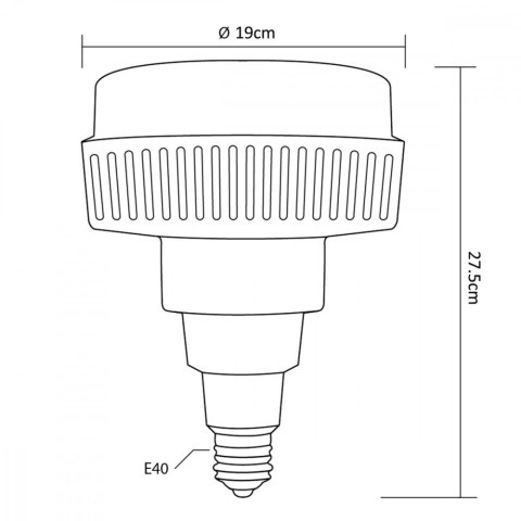 Żarówka LED E40 95W 230V Zimna biała 6500K 13000LM MCE305 CW Żarówka LED E40 95W 230V Zimna biała 6500K 13000LM MCE305 CW