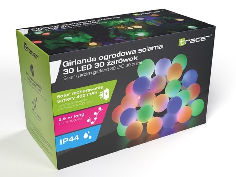 Girlanda ogrodowa solarna kolorowa 30LED Girlanda ogrodowa solarna kolorowa 30LED