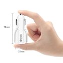 Ładowarka samochodowa QC 3.0 2xUSB MCE478 W Biała