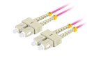 Patchcord światłowodowy Mm Sc/Upc-Sc/Upc Duplex 3.0mm 2m fioletowy