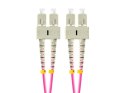 Patchcord światłowodowy Mm Sc/Upc-Sc/Upc Duplex 3.0mm 2m fioletowy
