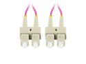 Patchcord światłowodowy Mm Sc/Upc-Sc/Upc Duplex 3.0mm 2m fioletowy