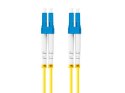 Patchcord światłowodowy Sm Lc/Upc-Lc/Upc Duplex 3.0Mm 1M żółty