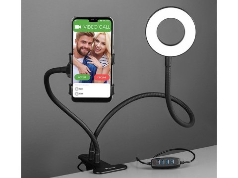 Lampa Ring 8.5 cm 48LED z uchwytem na telefon Lampa Ring 8.5 cm 48LED z uchwytem na telefon