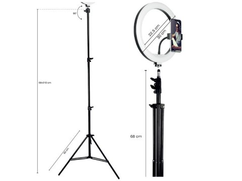 Lampa pierścieniowa Ring 30 cm ze statywem Lampa pierścieniowa Ring 30 cm ze statywem