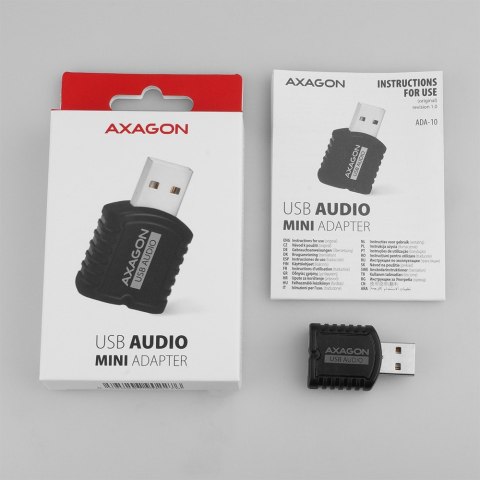 Zewnętrzna karta dźwiękowa MINI ADA-10 , USB 2.0, 48kHz/16-bit stereo, USB-A Zewnętrzna karta dźwiękowa MINI ADA-10 , USB 2.0, 48kHz/16-bit stereo, USB-A