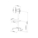 Stolik/wózek na kółkach + uchwyt do TV 23-55" 25 kg S-09