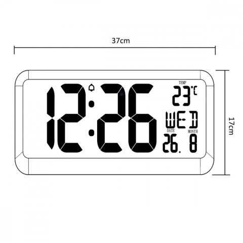 Zegar ścienny LCD z czujnikiem temperatury GB214 Zegar ścienny LCD z czujnikiem temperatury GB214