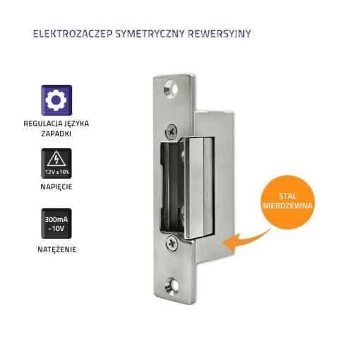 Elektrozaczep symetryczny rewersyjny | 3000mA | 12V Elektrozaczep symetryczny rewersyjny | 3000mA | 12V