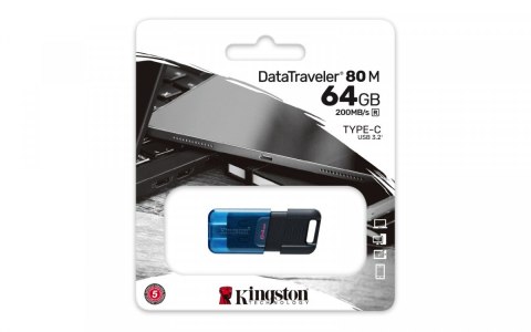 Pendrive 64GB DT80M 200MB/s USB-C 3.2 Gen1 Pendrive 64GB DT80M 200MB/s USB-C 3.2 Gen1