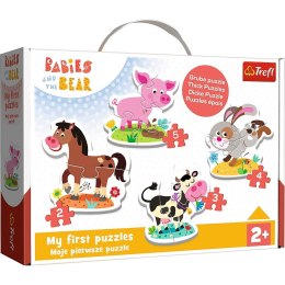 Układanka Baby Classic Na farmie Bobaski i Miś