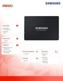 Dysk SSD PM9A3 U.2 DCT 3840 GB MZQL23T8HCLS-00W07 NVMe