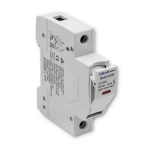 Podstawa bezpiecznikowa z diodą + bezpiecznik DC | 1P | 1000V | 15A | 10x38 | solar