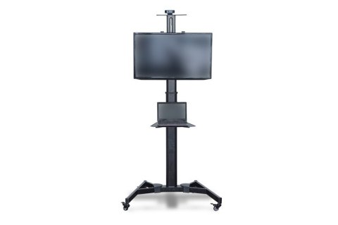 Stojak mobilny pojedynczy z półką, 1xLCD, max. 70", max. 50kg, VESA max. 600x400 pivot Stojak mobilny pojedynczy z półką, 1xLCD, max. 70", max. 50kg, VESA max. 600x400 pivot