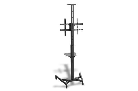 Stojak mobilny pojedynczy z półką, 1xLCD, max. 70", max. 50kg, VESA max. 600x400 pivot Stojak mobilny pojedynczy z półką, 1xLCD, max. 70", max. 50kg, VESA max. 600x400 pivot
