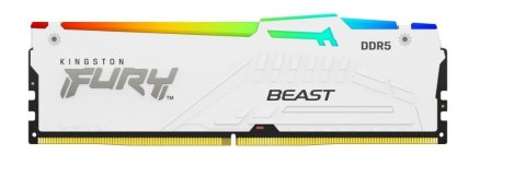 Pamięć DDR5 Fury Beast RGB 32GB(2*16GB)/5200 CL40 biała Pamięć DDR5 Fury Beast RGB 32GB(2*16GB)/5200 CL40 biała