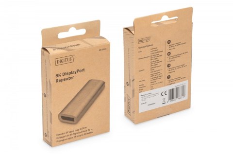 Wzmacniacz sygnału/Repeater DisplayPort 8K, 1 x 2 Wzmacniacz sygnału/Repeater DisplayPort 8K, 1 x 2