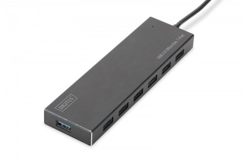 HUB/Koncentrator 7-portowy USB 3.0 SuperSpeed, aktywny, aluminium HUB/Koncentrator 7-portowy USB 3.0 SuperSpeed, aktywny, aluminium