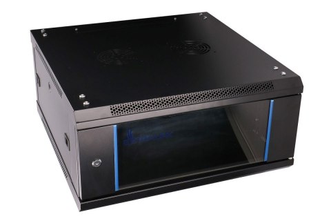 Szafka wisząca rack 4U 600x600 czarna szklane drzwi Szafka wisząca rack 4U 600x600 czarna szklane drzwi