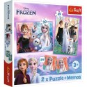 Puzzle 2w1 memos Księżniczki Kraina Lodu Frozen 2