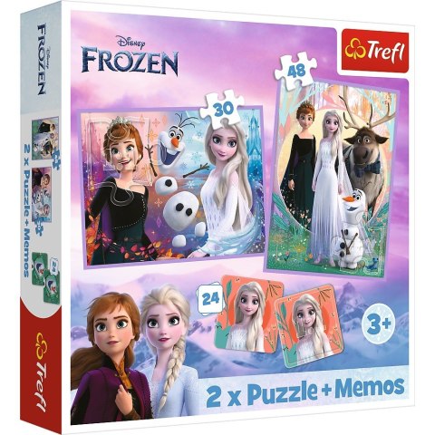 Puzzle 2w1 memos Księżniczki Kraina Lodu Frozen 2