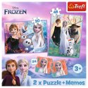 Puzzle 2w1 memos Księżniczki Kraina Lodu Frozen 2