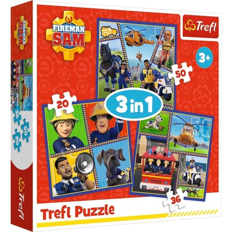 Puzzle 3w1 Dzień Strażaka Sama
