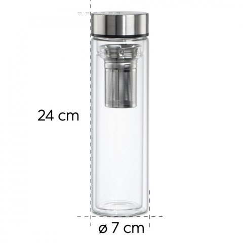 Butelka z sitkiem Hama szklana 500 ml TO GO Butelka z sitkiem Hama szklana 500 ml TO GO