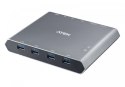 Przełącznik 2-Port 4K DP USB-C KVM Dock Switch with Power